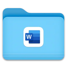Word folder macOS icon by Antoine