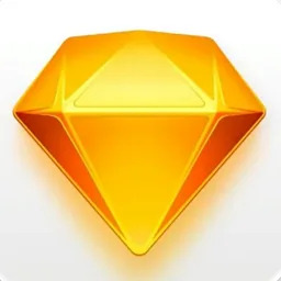 Sketch Copenhagen, Diamond, Yellow (Liquid Glass) macOS icon by hectorlizard