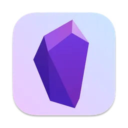 Obsidian macOS icon by Miguel Tavares