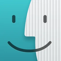 Finder Icon With Light Blue (Stripes) icon for macOS