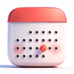 Calendar icon in the 3D style for macOS