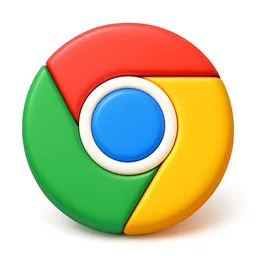 Google Chrome icon in the 3D style