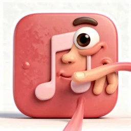 Music icon in the 3D style