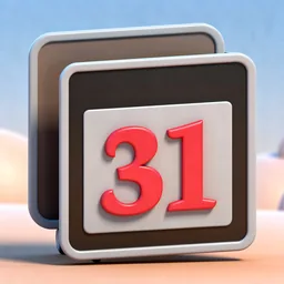 Notion Calendar icon in the 3D style for macOS