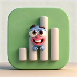 Numbers icon in the 3D style for macOS