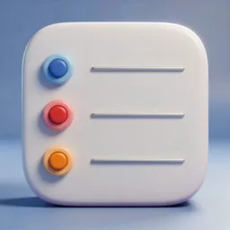 Reminders icon in the 3D style for macOS