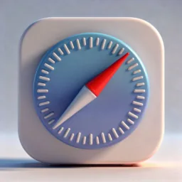 Safari icon in the 3D style for macOS