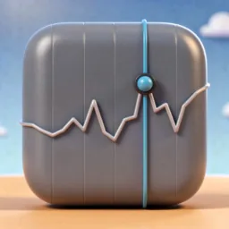 Stocks icon in the 3D style for macOS