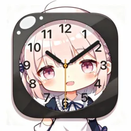Clock icon in the Anime style for macOS