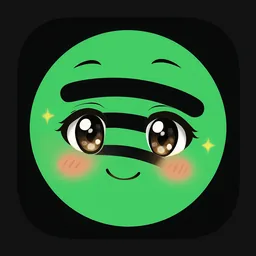 Spotify icon in the Anime style