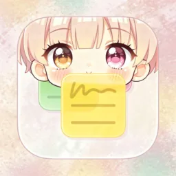 Stickies icon in the Anime style for macOS