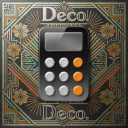 Calculator icon in the Art Deco style for macOS