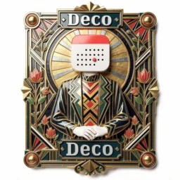 Calendar icon in the Art Deco style for macOS