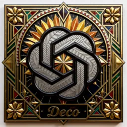 ChatGPT icon in the Art Deco style