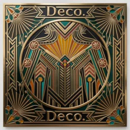 Clock icon in the Art Deco style for macOS