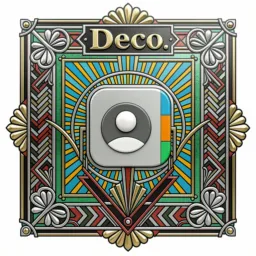 Contacts icon in the Art Deco style for macOS