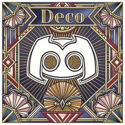 Discord icon in the Art Deco style