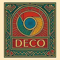 Google Chrome icon in the Art Deco style