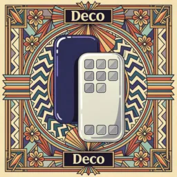 iPhone Mirroring icon in the Art Deco style
