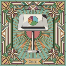 Keynote icon in the Art Deco style for macOS