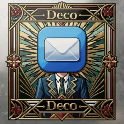 Mail icon in the Art Deco style