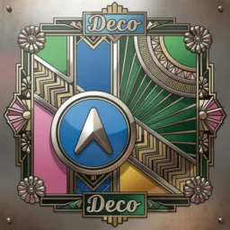 Maps icon in the Art Deco style for macOS