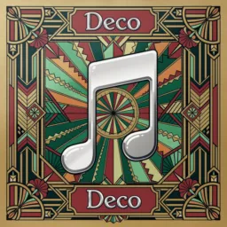Music icon in the Art Deco style for macOS