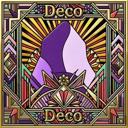 Obsidian icon in the Art Deco style