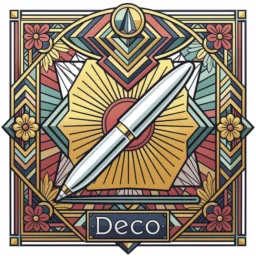 Pages icon in the Art Deco style for macOS
