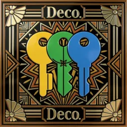 Passwords icon in the Art Deco style for macOS