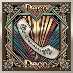 Phone icon in the Art Deco style