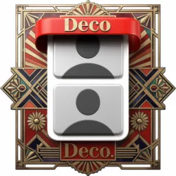 Photo Booth icon in the Art Deco style for macOS