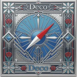 Safari icon in the Art Deco style for macOS