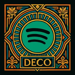 Spotify icon in the Art Deco style