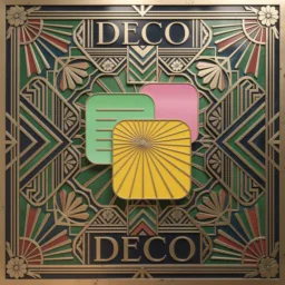 Stickies icon in the Art Deco style for macOS