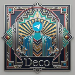 Telegram icon in the Art Deco style