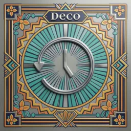 Time Machine icon in the Art Deco style