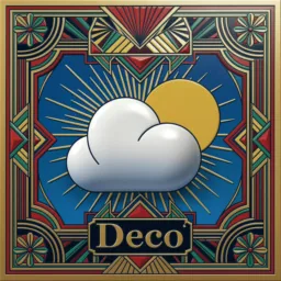 Weather icon in the Art Deco style for macOS
