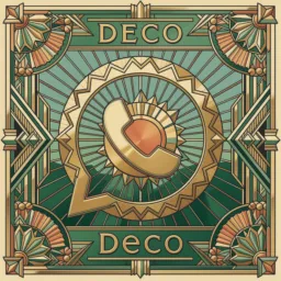 WhatsApp icon in the Art Deco style