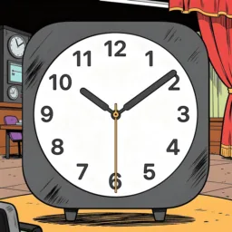 Clock icon in the Cartoon style for macOS