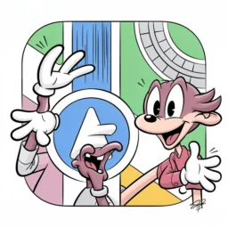 Maps icon in the Cartoon style for macOS