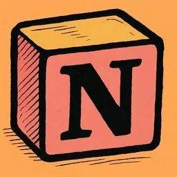 Notion icon in the Cartoon style
