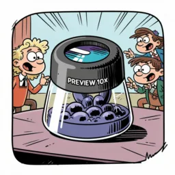 Preview icon in the Cartoon style for macOS