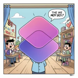 Shortcuts icon in the Cartoon style for macOS
