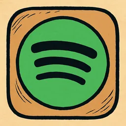 Spotify icon in the Cartoon style