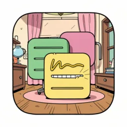 Stickies icon in the Cartoon style for macOS