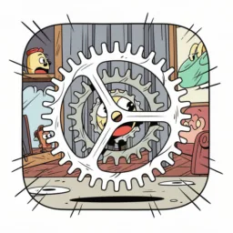 System Settings icon in the Cartoon style