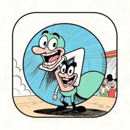Telegram icon in the Cartoon style