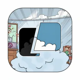 Warp icon in the Cartoon style for macOS