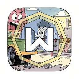 Windscribe icon in the Cartoon style